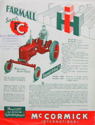 Couverture de FARMALL SUPER FC 1953 PROSPECTUS