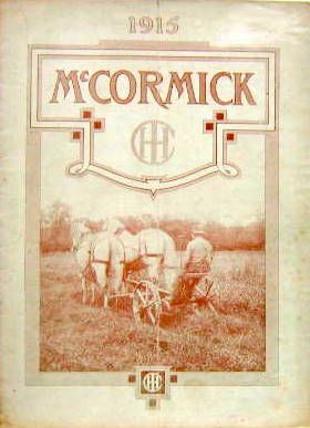 Couverture de 1915 Mc CORMICK CATALOGUE