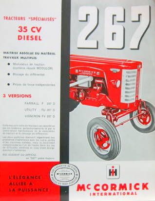 Couverture de Mc CORMICK  TRACTEUR DIESEL 267 35 CV