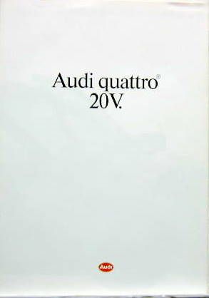 Couverture de 1989-2 AUDI QUATTRO 20V DEPLIANT EN ALLEMAND