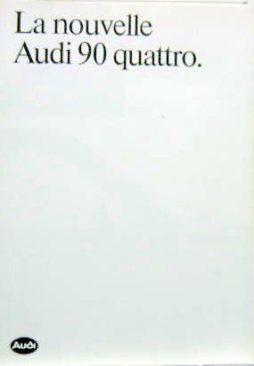 Couverture de 1984-9 AUDI 90 QUATTRO DEPLIANT EN FRANCAIS