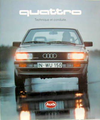 Couverture de 1985 AUDI QUATTRO TECHNIQUE ET CONDUITE