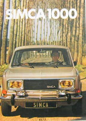 Couverture de 1977 SIMCA 1000 CATALOGUE PHARES CARRES DE FACE