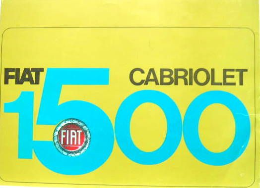 Couverture de FIAT 1500 CABRIOLET DEPLIANT N° 2282