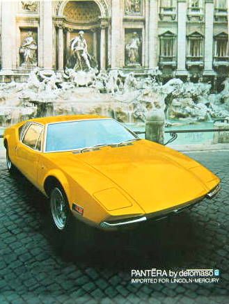 Couverture de DE TOMASO PANTERA USA 1971 (FONTAINE )