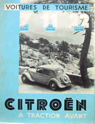 Couverture de 1934 TRACTION  CATALOGUE 7 - 11 - 22 1934
EN FAC SIMILE