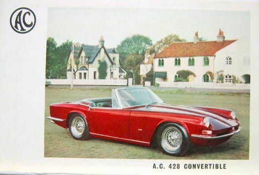 Couverture de AC 428 CONVERTIBLE  CATALOGUE EN ANGLAIS 250 X 160 MM