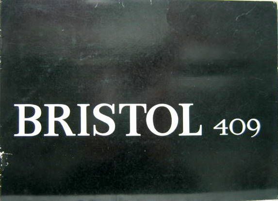 Couverture de BRISTOL 409 CATALOGUE  EN ANGLAIS