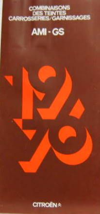 Couverture de 1976 CITROEN GS ET AMI COMBINAISON DES TEINTES