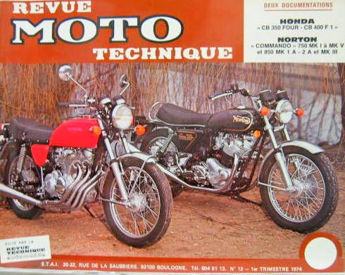 Couverture de 12 RMT HONDA 350 FOUR CB400 F1 NORTON COMMANDO 750 MK1 A MKV ET 850MK1A 2A MKIII