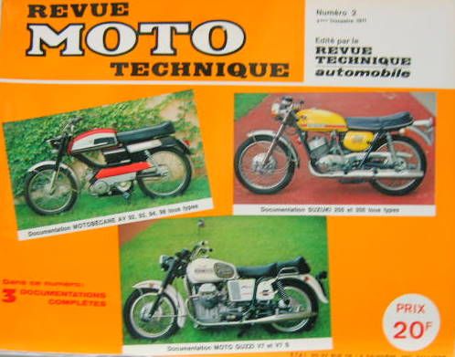 Couverture de 02 RMT MOTOBECANE AV92-93-94-98-99 SUZUKI 250 ET 350 MOTO GUZZI V7 ET V7S