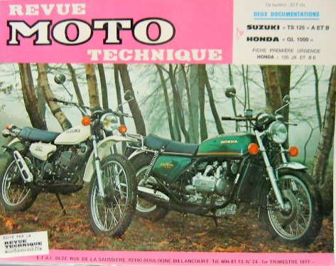 Couverture de 24 RMT SUZUKI TS 125 A ET B HONDA GL 1000 FICHE HONDA 125 JX ET B6