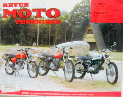 Couverture de 22 RMT HONDA CB 125S3 76-77 CB 125N 78 XL 125 TL 125 76-77 YAMAHA DT 125F 75-76 DT 175 74-76 FICHE KAWASAKI Z 400