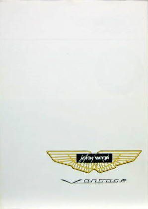 Couverture de ASTON MARTIN VANTAGE  DEPLIANT EN ANGLAIS