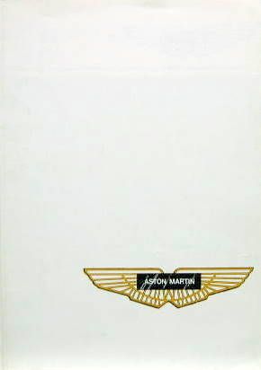 Couverture de ASTON MARTIN V8   DEPLIANT BLANC EN ANGLAIS