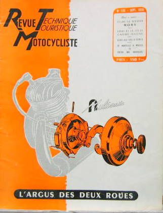 Couverture de 1956-9SCOOTER MOBY GNOME ET RHONE 125 GONFLAGE DES 4 TEMPS CYCLO EUROP