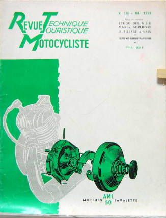 Couverture de 1958-5 NSU MAXI ET SUPERFOX JEAN MURIT  OUTILLAGE A MAIN BSA 58 MOCHET CMS 125-175 TRIAL