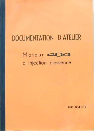 Couverture de 1967  PEUGEOT 404 A INJECTION MANUEL DE REPARATION EN PHOTOCOPIES RELIEES