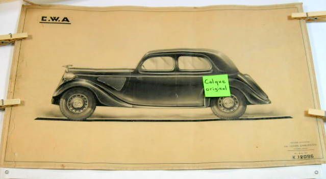 Couverture de 1935 CHENARD ET WALCKER DESSIN A L'ENCRE DE CHINE SUR CALQUE N°12096