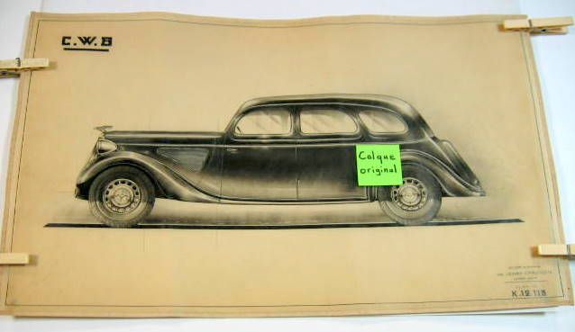 Couverture de 1934 CHENARD ET WALCKER  DESSIN A L'ENCRE DE CHINE SUR CALQUE N°12009