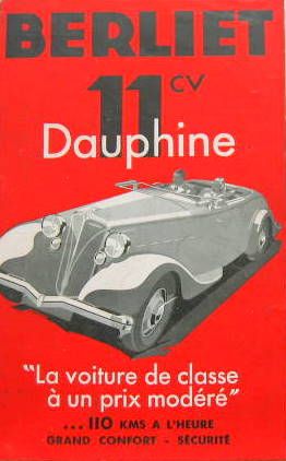 Couverture de BERLIET DAUPHINE DEPLIANT N° P652