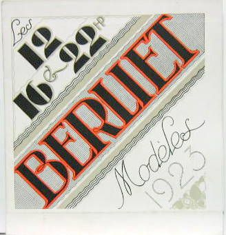 Couverture de 1923 BERLIET 16 ET 22 HP DEPLIANT