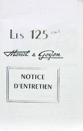 Couverture de 1951 MONET GOYON S6V
LIVRET D'ENTRETIEN EN PHOTOCOPIE