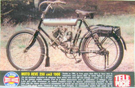 Couverture de 1906 MOTO REVE   DECOUPAGE DE REVUE TV