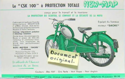 Couverture de NEW MAP CSK 100 MOTEUR SACHS