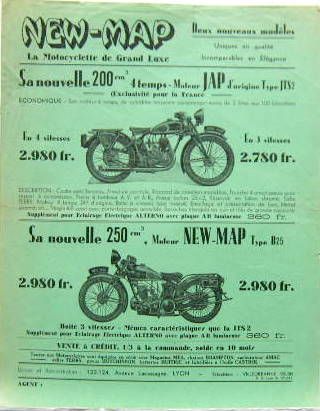Couverture de NEW MAP 200 CM3 JTS2 A MOTEUR JAP ET 250 CM3 B25  PROSPECTUS