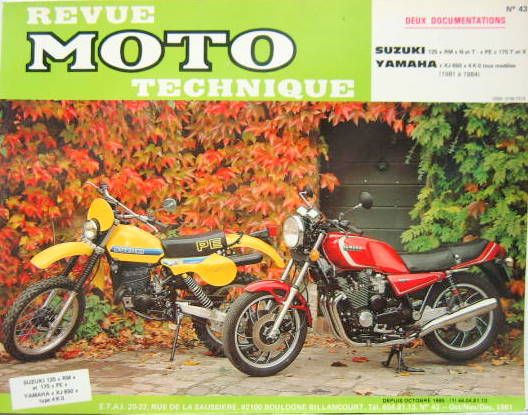 Couverture de 43 RMT SUZUKI 125 RM N ET T PE 175T ET X YAMAHA XJ 650 4K0 1981 A 84