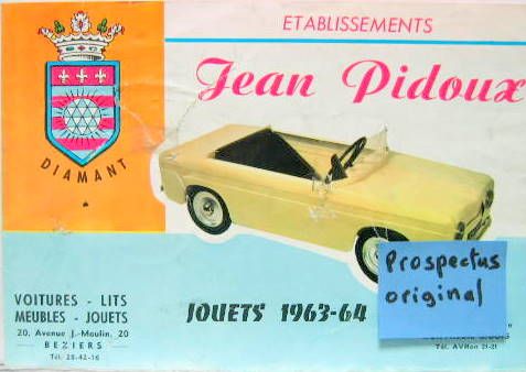Couverture de 1963-64 JEAN PIDOUX VOITURES D'ENFANTS R8 P60 KART POUSSETTES LANDEAUX