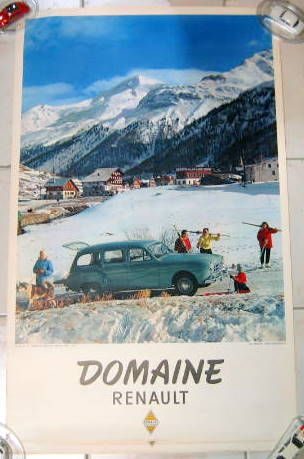 Couverture de RENAULT DOMAINE AFFICHE ORIGINALE A VAL D'ISERE