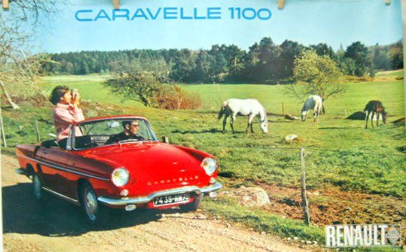 Couverture de RENAULT CARAVELLE 1100 CABRIOLET  AFFICHE ORIGINALE DREAGER