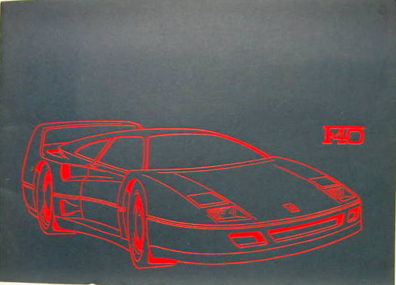 Couverture de 1987 FERRARI F40 CATALOGUE DE PRESSE EN ANGLAIS