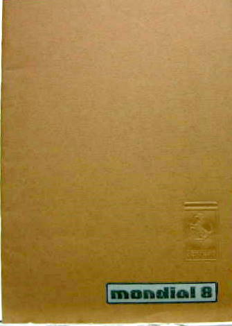 Couverture de 1980 FERRARI MONDIAL 8  CATALOGUE DE PRESSE