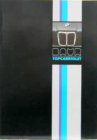 Couverture de 1983 BMW 316-318-320-323i BAUR TOPCABRIOLET CATALOGUE EN ALLEMAND