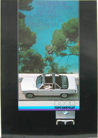 Couverture de 1983 BMW 316-318-320-323i BAUR TOPCABRIOLET  CABRIOLET DEPLIANT  EN ANGLAIS