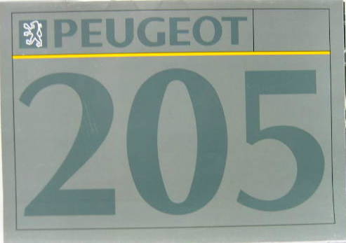 Couverture de 1992 PEUGEOT 205 CATALOGUE