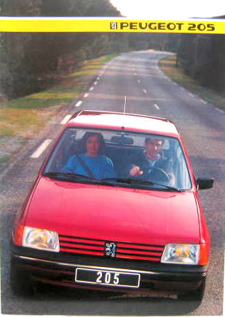 Couverture de 1985 PEUGEOT 205 CATALOGUE