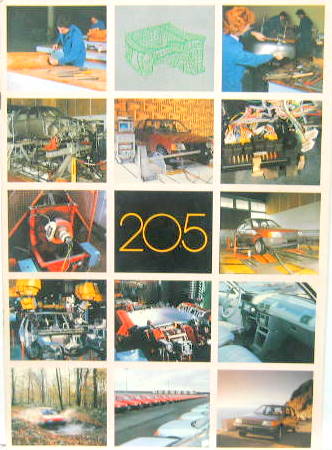 Couverture de 1983 PEUGEOT 205 PROJET M24 ET FABRICATION   CATALOGUE