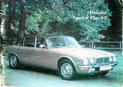 Couverture de 1976 DAIMLER VANDEN PLAS 4,2  LIVRET D'ENTRETIEN EN ANGLAIS