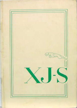 Couverture de 1978 JAGUAR XJS LIVRET D'ENTRETIEN EN ANGLAIS