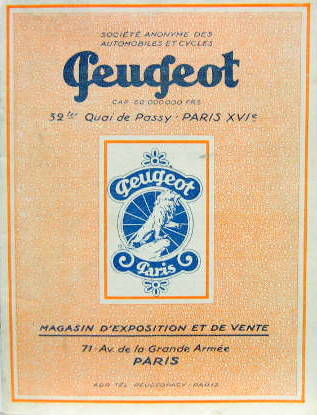 Couverture de 1926-6 OU -10 PEUGEOT MOTO 2 HP 1/2 ET 350 CM3 + VELO