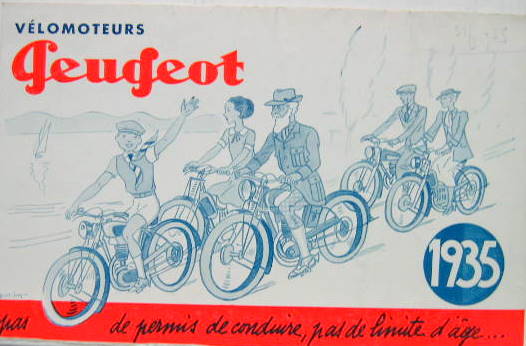 Couverture de 1935 MOTO PEUGEOT 100 CM3 P 50 ET P 51
