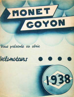 Couverture de 1938 MONET GOYON GAMME DEPLIANT