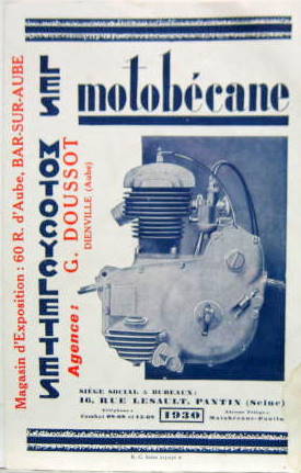 Couverture de 1930 MOTOBECANE GAMME