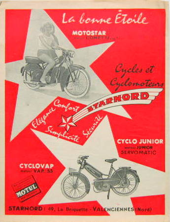 Couverture de STARNORD A VALENCIENNES GAMME DES CYCLOMOTEURS ET SCOOTER CATALOGUE