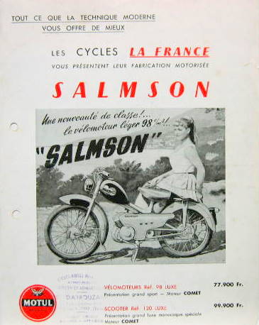 Couverture de SALMSON 98 CM3 LA FRANCE + CYCLOMOTEURS