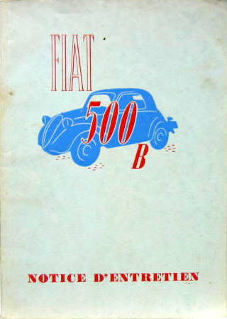 Couverture de 1948-IX FIAT 500 LIVRET D'ENTRETIEN